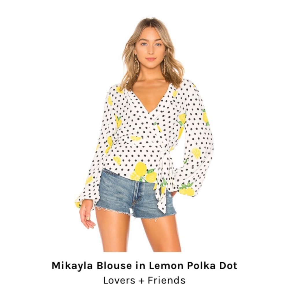 Mikayla Blouse, Lovers + Friends lemon wrap top